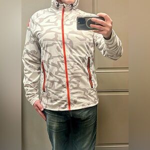 Men’s UNDER ARMOR COMBINE Zip Jacket Hood LARGE Grey Camo $119